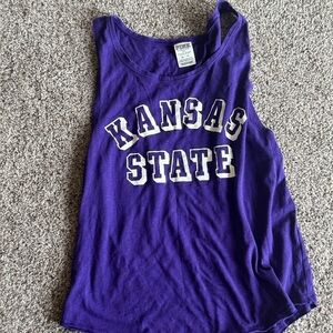 PINK Victoria's Secret Purple Kansas State wildcats tank top extra small XS KSU